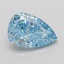 5.09 Ct. Fancy Vivid Blue Pear Lab Grown Diamond