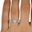 The Kasen Ring, smallzoomed in top view on a hand