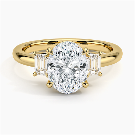 Three Stone Diamond Engagement Ring - Rhiannon