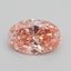 1.00 Ct. Fancy Intense Pink Oval Lab Grown Diamond