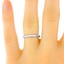 The Sylvia Ring, smallzoomed in top view on a hand