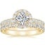 18K Yellow Gold Luxe Sienna Halo Diamond Bridal Set (1 3/8 ct. tw.)