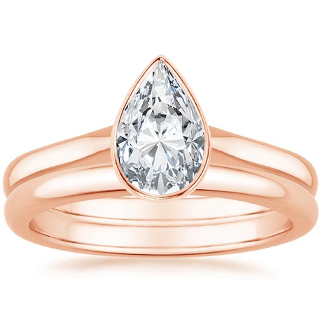 14K Rose Gold Luna Bridal Set