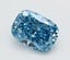 2.74 Ct. Fancy Vivid  Blue Cushion Lab Grown Diamond
