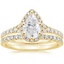 18KY Moissanite Joy Diamond Ring (1/3 ct. tw.) with Bliss Diamond Ring (1/5 ct. tw.), smalltop view