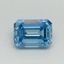 0.70 Ct. Fancy Vivid Blue Emerald Lab Grown Diamond
