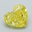 1.58 Ct. Fancy Vivid Yellow Heart Lab Grown Diamond