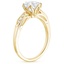 18K Yellow Gold Peony Diamond Ring, smallside view