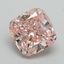 3.29 Ct. Fancy Intense Pink Cushion Lab Grown Diamond