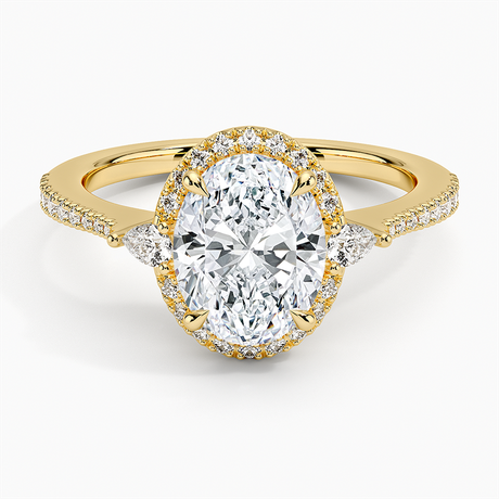 18K Yellow Gold Luxe Aria Halo Diamond Ring (1/4 ct. tw.)