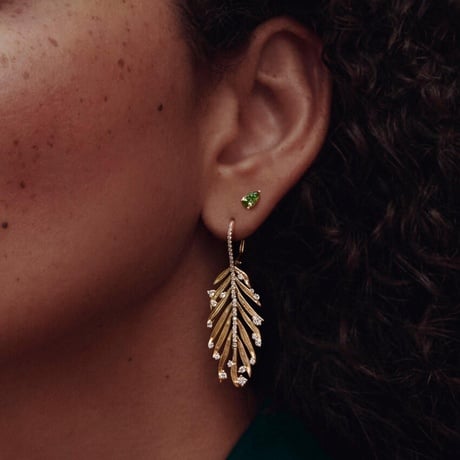Jane Goodall Luxe Palm Leaf Lab Diamond Drop Earrings (7/8 ct. tw.)