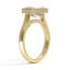 East-West Hidden Halo Lab Diamond Ring, smallside view