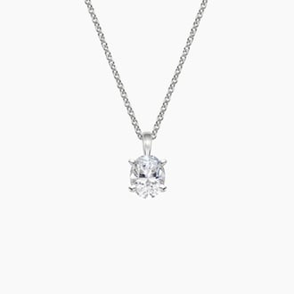 Single Bail Four Prong Pendant in Platinum