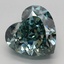 3.30 Ct. Fancy Vivid Green Heart Lab Grown Diamond