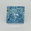 4.01 Ct. Fancy Vivid Blue Princess Lab Grown Diamond