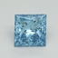 1.58 Ct. Fancy Vivid Blue Princess Lab Grown Diamond