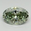 2.02 Ct. Fancy Vivid Green Oval Lab Grown Diamond