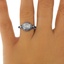 The Vivace Ring, smalltop view on a hand