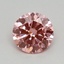 0.38 Ct. Fancy Vivid Pink Round Lab Grown Diamond