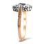 The Alene Ring, smalltop view on a hand