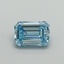 0.43 Ct. Fancy Intense Blue Emerald Lab Grown Diamond