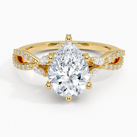 18K Yellow Gold Adorned Luxe Willow Diamond Ring (1/3 ct. tw.)