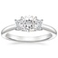 18K White Gold Petite Rhiannon Three Stone Diamond Ring (1/4 ct. tw.), smalltop view