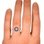 The Hailee Ring, smallzoomed in top view on a hand