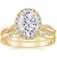 18KY Moissanite Petite Twisted Vine Halo Diamond Bridal Set (1/3 ct. tw.), smalltop view