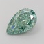 1.87 Ct. Fancy Vivid Green Pear Lab Grown Diamond