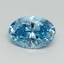 3.17 Ct. Fancy Vivid Blue Oval Lab Grown Diamond