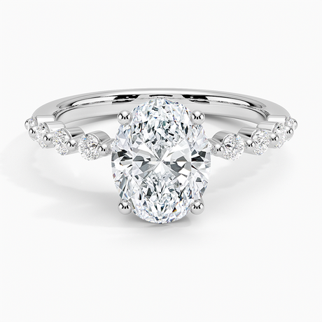 Single Shared Prong Engagement Ring