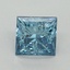 1.59 Ct. Fancy Vivid Blue Princess Lab Grown Diamond