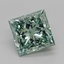 2.08 Ct. Fancy Vivid Green Princess Lab Grown Diamond