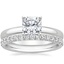 18K White Gold 2.5mm Comfort Fit Ring with Amelie Diamond Ring (1/3 ct. tw.)