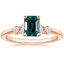14K Rose Gold Miroir Diamond Ring, smalltop view