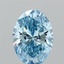 1.55 Ct. Fancy Vivid Blue Oval Lab Grown Diamond