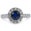 Custom Sapphire Halo Engagement Ring