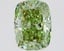 1.46 Ct. Fancy Vivid  Green Cushion Lab Grown Diamond