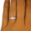 The Verali Ring, smalltop view on a hand
