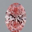 1.01 Ct. Fancy Vivid Pink Oval Lab Grown Diamond