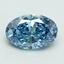 3.08 Ct. Fancy Vivid Blue Oval Lab Grown Diamond