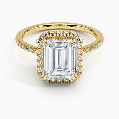 18K Yellow Gold Cambria Halo Diamond Ring