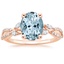 14K Rose Gold Luxe Willow Diamond Ring (1/4 ct. tw.), smalltop view