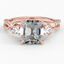 14K Rose Gold Luxe Willow Three Stone Diamond Ring (1/2 ct. tw.), smalltop view