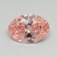 1.01 Ct. Fancy Vivid Pink Oval Lab Grown Diamond