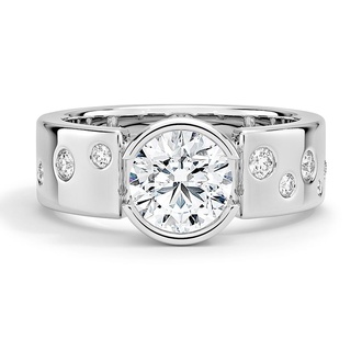 Custom Semi-Bezel Constellation Diamond Ring