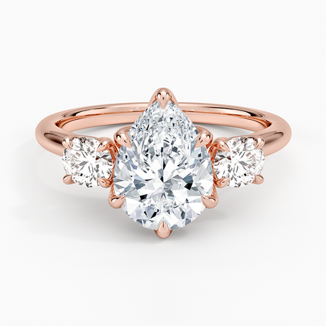 14K Rose Gold Elodie Perfect Fit Three Stone Diamond Ring (1/2 ct. tw.)