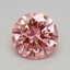 0.43 Ct. Fancy Vivid Pink Round Lab Grown Diamond
