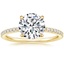 18K Yellow Gold Perfect Fit Three-Quarter Diamond Ring (1/4 ct. tw.), smalltop view